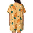 thumbnail image 3 of Naloa Love Carrot Women's Short-Sleeved Pajama Set, Loungewear, Summer pajamas, Breathable Cozy - 3X-Large, 3 of 9