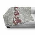 thumbnail image 3 of Floral Soft Flannel Fleece Throw Blanket, Romantic Boho Style Narcissus Magic Magnolia Rose Vibrant Pattern Print, Cozy Plush for Indoor and Outdoor Use, 50" x 70", Red Black Grey, by Ambesonne, 3 of 6