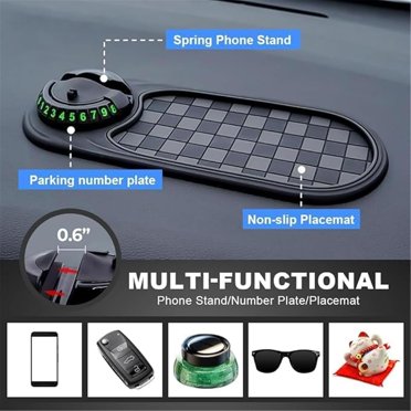 Vrsgs Car Phone Mat, 2025 Upgraded Multifunction Car Anti-Slip Mat With
