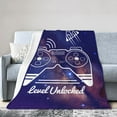 thumbnail image 1 of DouZhe Ultra-Soft Micro Fleece Lightweight Flannel Bed Blanket, Game Controller Level Unlocked Print Cozy Warm Throw Blankets, 50"x40", 1 of 6