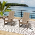 thumbnail image 2 of Parkdale Outdoor HDPE Plastic Adirondack Rocking Chair Weathered Wood (Set of 2), 2 of 8
