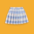 thumbnail image 7 of Leey-World Girls Short High Waist Pleated Skater Tennis Skirt(Sky Blue,9-10 Years), 7 of 7