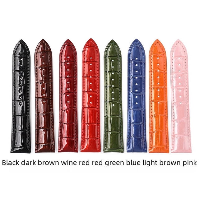 Correa de piel de charol de cristal con diseño de bambú para hombre y mujer, correa de piel brillante con diseño de hielo