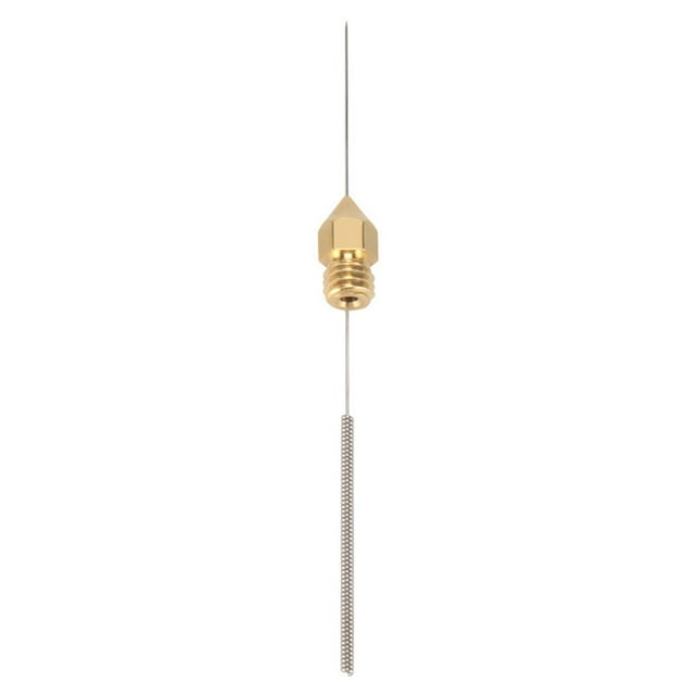 3D Printer Nozzle Brass Extrude Head Mini Portable Brass ; mini extrude head Nozzle Firm Printer Thread, 0.4mm/1.75mm