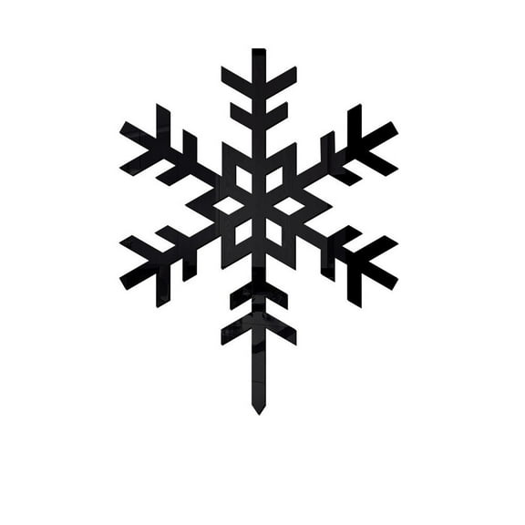 Moocorvic Christmas Snowflake Yard Signs, Xmas Decorative Snowflake Garden Stakes Winter Holiday Lawn Decorations Sign Decoration for Christmas Lawn Decor (Black)