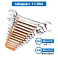 thumbnail image 4 of Uxcell 6pack Metal Wrench Organizer, 78-Slot, Wrench Holder Rack Tray Storage, Fit Metric & SAE Wrenches, Orange, 4 of 7