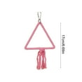 thumbnail image 3 of 6.69 x 6.69 x 0.79 inch Bird Cage Rope Sway Perch with Soft Ring Bed for Small to Medium Birds Gnaw Resistance Toys for Budgie Canary Parakeet (Pink), 3 of 6