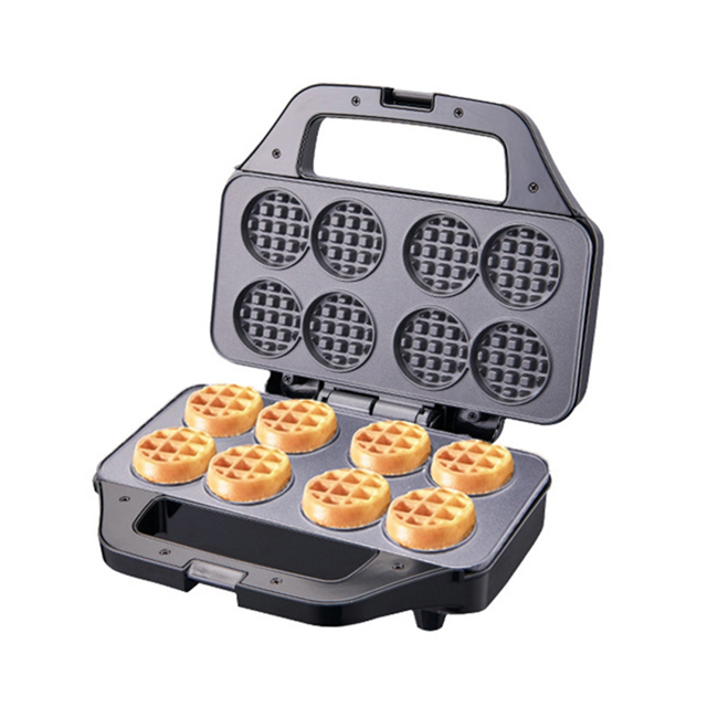 Máquina para Hacer Waffles de Acero Inoxidable de 850 W con Revestimiento Antiadherente de Doble Cara para Desayunos y Refrigerios, Enchufe Estadounidense