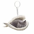 thumbnail image 1 of Pet Enthusiasts Cat Dog Angel Pendant Keychain Car Keychain Acrylic Flat Animal Keychain, 1 of 3