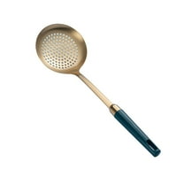 304 Large Leak (Sanded) Stainless Steel Spatula for Cooking, Stainless Wok Spatula Wok Spatula Turner with Heat Wooden Handle Kitchen Utensil Cooking Shovel for Daily Cooking Use, 1 Colander