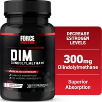 Force Factor DIM Supplement, 300mg Diindolylmethane to Help Decrease Estrogen in Men & Women, Support Hormone Health, Superior Absorption, 30 Capsules