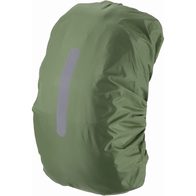 Waterproof Backpack Rain Cover, Non-Slip Cover with Vertical Reflective Strap Stay Dry for Hiking, Camping, Hunting