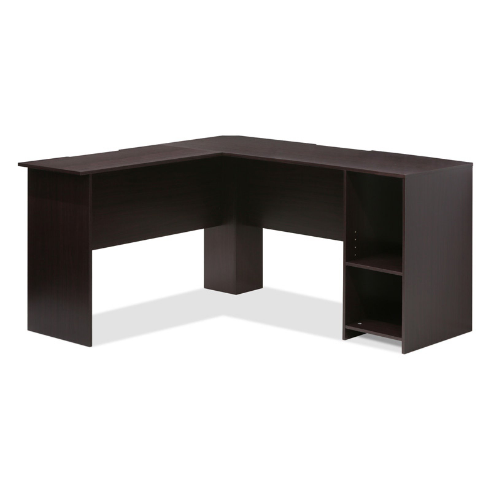 Furinno Indo L-Shaped Desk with Bookshelves, Espresso - image 4 of 8