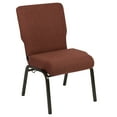 thumbnail image 2 of Emma + Oliver Stacking Auditorium Chair with 20.5" Seat - Cinnamon Fabric/Gold Vein Frame, 2 of 13