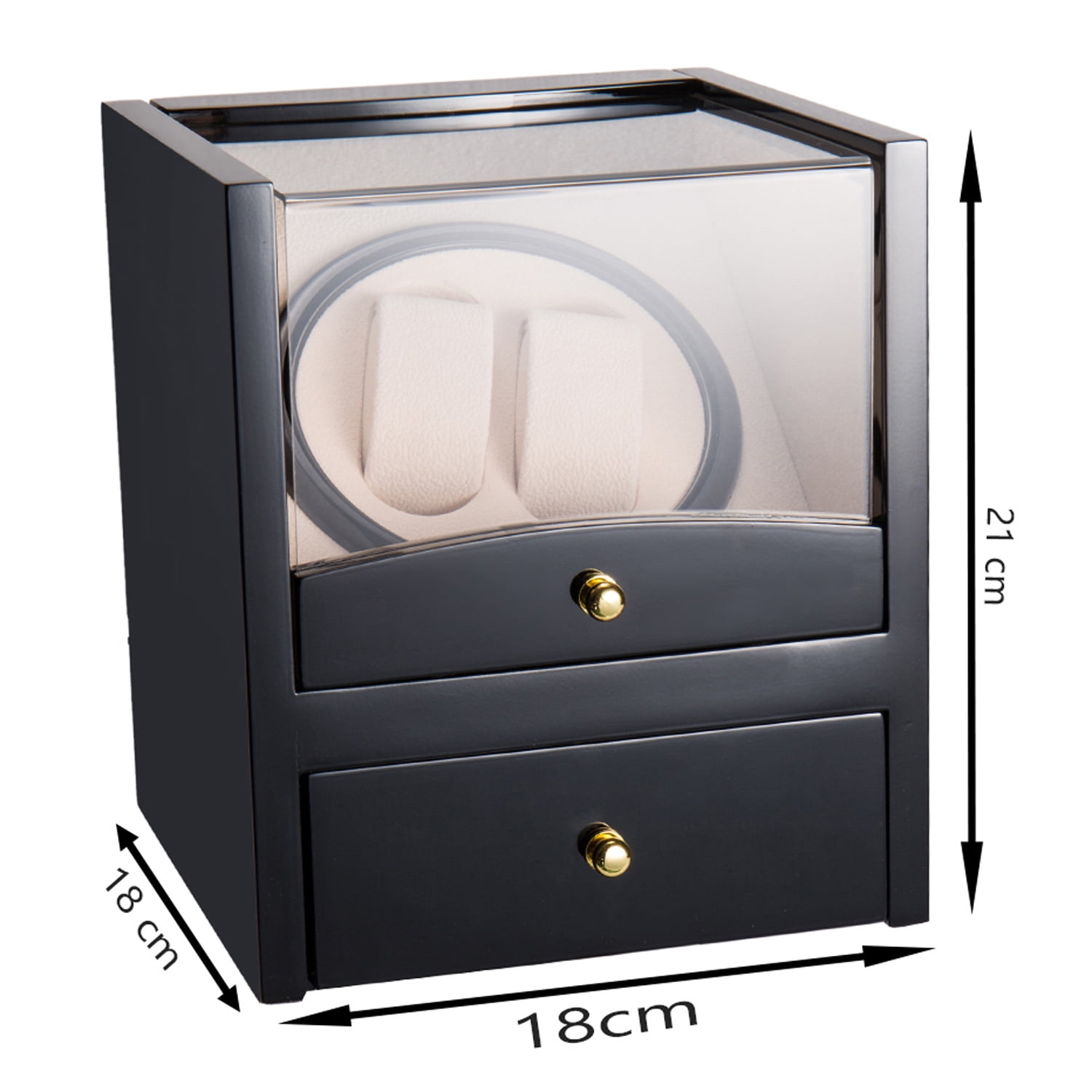 Kepooman Double Watch Winder for 2 Automatic Watches, Wood Display Case Storage Organizer Kepooman Double Watch Winder for 2 Automatic Watches, Wood Display Case Storage Organizer