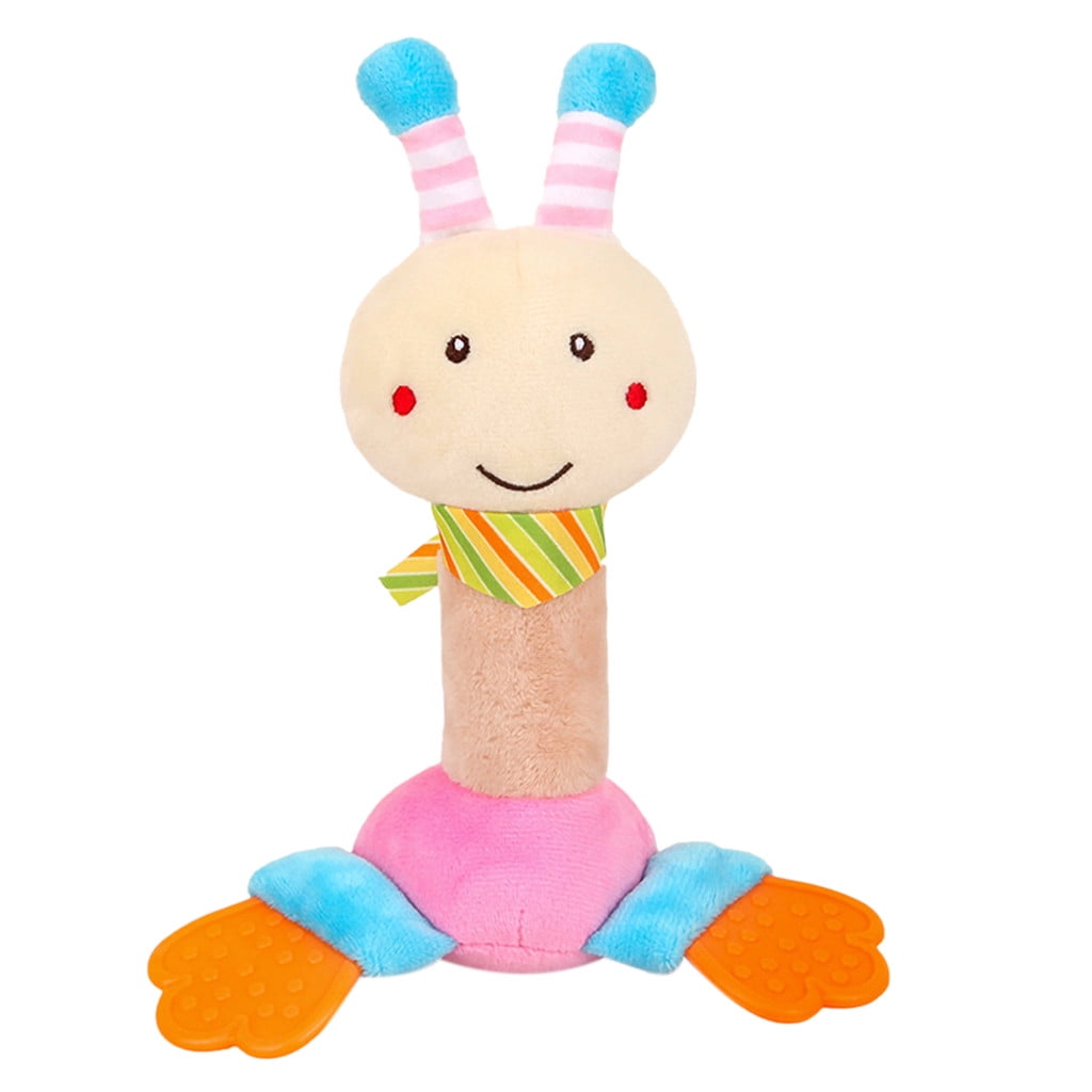 Baby Kids Animal Handbells Musical Developmental Toy Bed Bells Soft Rattle Toys 