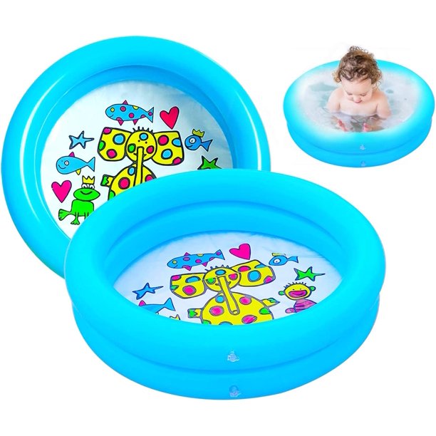 2Packs Kiddie Pool, Inflatable Swimming Pool for Baby, Kids, Toddlers