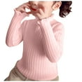 thumbnail image 2 of newwalpole Girls Turtleneck Sweater Kids Casual Long Sleeve Knit Pullover Tops Pink for Size 12-18 Months, 2 of 5
