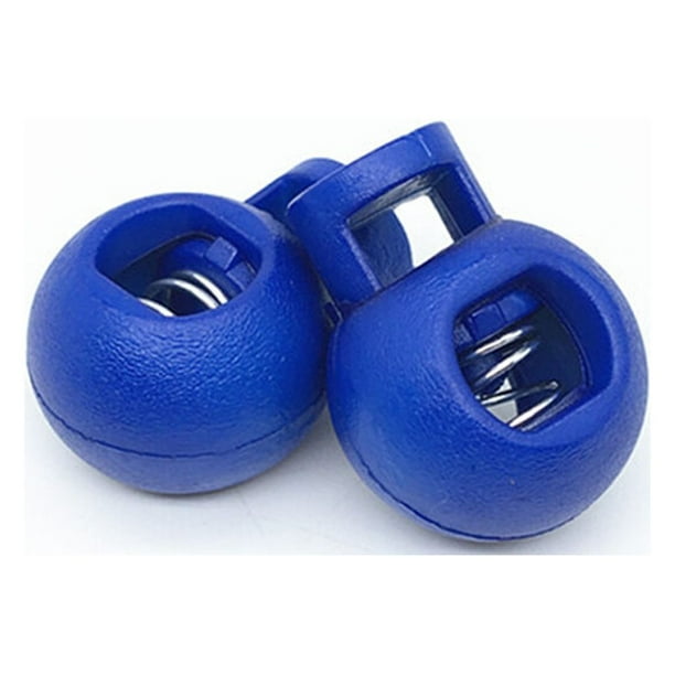 Moyic 2 uds., tope de cable, interruptores de extremo de bloqueo, hebillas coloridas, botón de cierre Artesanía Azul