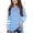 Blue, variant on Girls Crew Neck Long Sleeve Tops, Striped Casual Soft Everyday Basic Shirts for Fall Daily Outfits