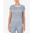 thumbnail image 2 of Dkny Women’s Sleepwear Contrast-Trim Sleep T-Shirt, Blue, X-Large, 2 of 2