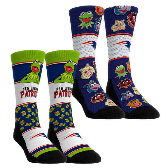 Unisex Rock Em Socks New England Patriots Muppets 2-Pack Crew Socks Set