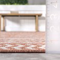 thumbnail image 3 of nuLOOM Abbey Tribal Striped Indoor/Outdoor Area Rug, 8' x 10', Rust, 3 of 9