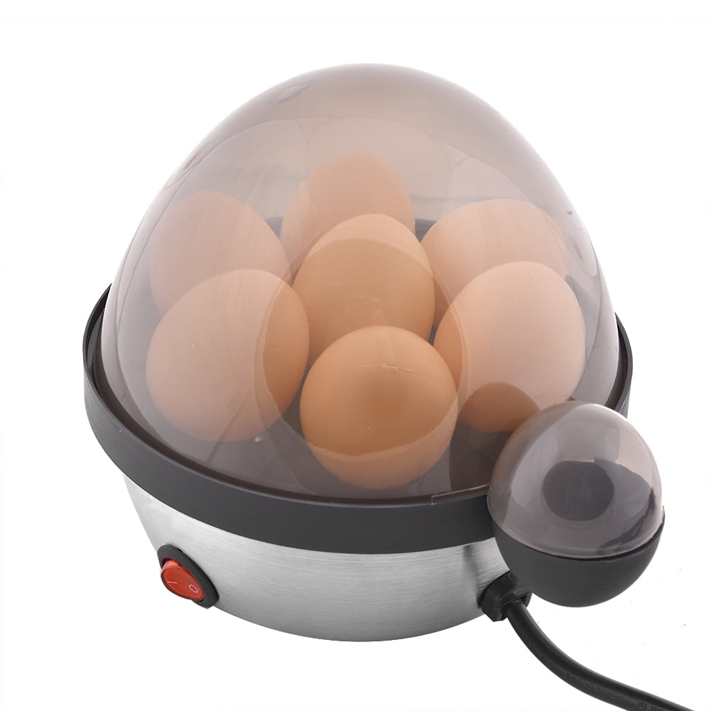 Sarapandan 7-Egg Boiler for Effortless Kitchen Cooking, EU Plug, 220-240V Stainless Steel Electric Egg Cooker