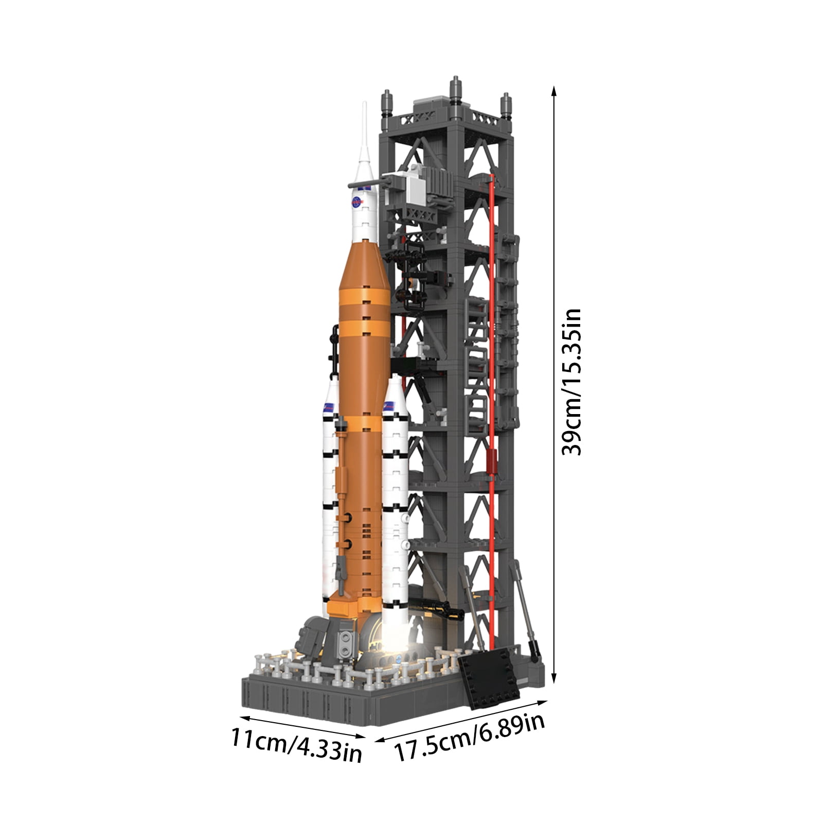 Artemis 2 Moon Rocket Building Block Set with Launch Tower, 908Pcs Space Exploration Model Kit, NASA-Inspired Collectible Display
