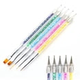 thumbnail image 3 of 5/20 piezas pincel para decoración de uñas, punta de diseño, pintura, dibujo, tallado, punteado, delineador plano, Gel acrílico, herramientas de manicura de esmalte UV, 3 of 4