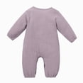 thumbnail image 3 of Gibobby Baby Onesies Comfortable Long Sleeved Crew Neck Bodysuit Color Ribbed 0 3 6 9 12 18 24Months Newborn Jumpsuit Soft Unisex Baby Clothes(6-9 Months,Light Purple), 3 of 7