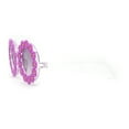 thumbnail image 3 of Girls Kids Size Daisy Jewel Trim Plastic Round Circle Lens Sunglasses Purple - Smoke, 3 of 4