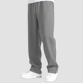thumbnail image 6 of NIEWTR Pants for Men 2024 Casual Button Open Slim Straight Solid Color Trousers Casual Pants For Men Relaxed Fit For Home And Office (S,Z01-Grey), 6 of 9