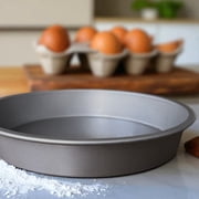 Mainstays 9 x 9 Round Nonstick Steel Cake Pan, Dark Gray
