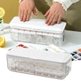 thumbnail image 1 of Square ice mold! Freezer Ice Cube Tray With Lid And Storage Box Easy Release 24 Pieces Large Single Layer Silicone Ice Cube Tray With Splash Release Lid Container Scoop Square Silicone Ice, 1 of 3
