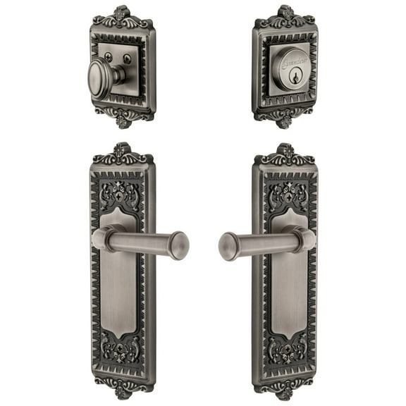 Grandeur Wingeo_Sp_Eset_234 Windsor Solid Brass Right Handed Single Cylinder Keyed Entry