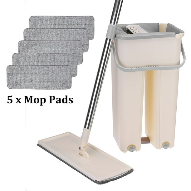 Floor Mop with Bucket, HandsFree Squeeze Mop Bucket System 360