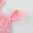 thumbnail image 4 of WIBACKER Toddler Baby Girl Valentine Party Princess Dress Ruffle Sleeveless Summer Tutu Dresses Tiered Ruffle with 3D Heart Tulle Sundress 1-6Y, 4 of 7