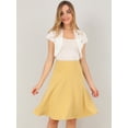 thumbnail image 2 of Top de Encaje Floral Transparente Allegra K Para Mujer Blanco XL, 2 of 6