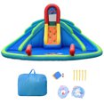 thumbnail image 1 of Gymax Inflatable Bounce House Water Park w/ Splash Pool Dual Slides Climbing Wall, 1 of 10