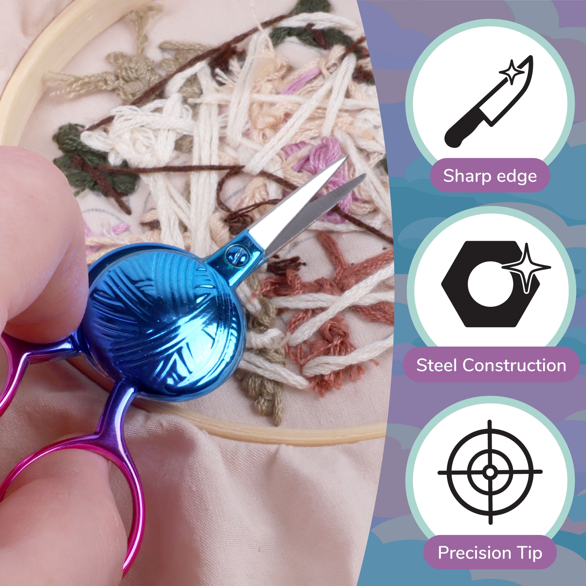 JulbileeYarn Yarn Ball Embroidery Scissors - Nightshade - 30 Scissors