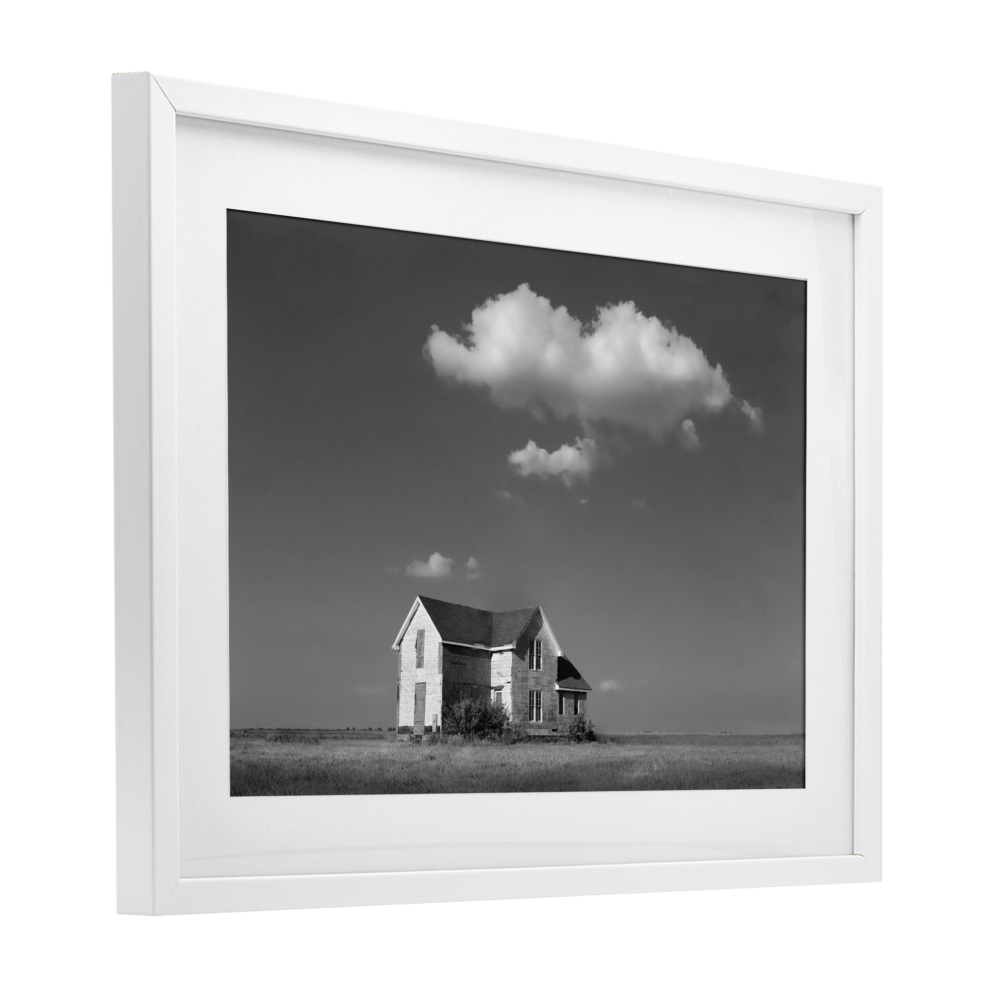 Stupell Industries Solitary Erstwhile Cottage White Framed Print Under Glass, design by Steve Toole