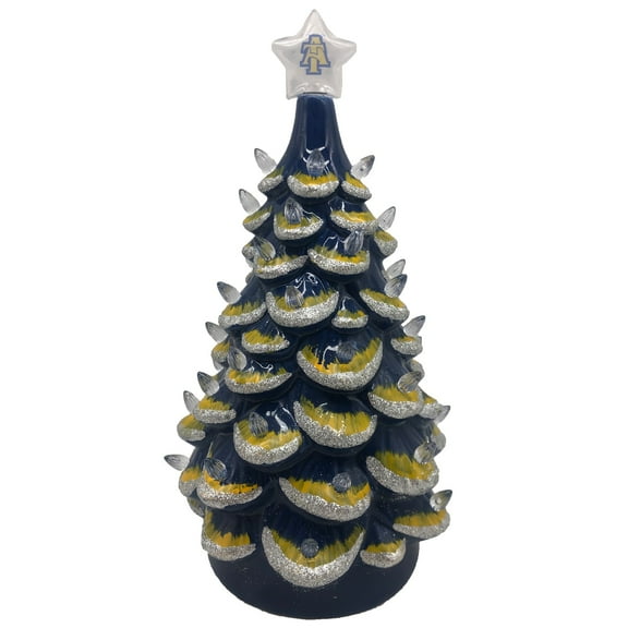 Navy North Carolina A&T Aggies 14'' Ceramic Tree