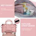 thumbnail image 4 of Bolsa de viaje BJLFS Weekender Carry On para mujer, color rosa, para portátil de 15,6 pulgadas, 4 of 8