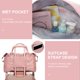 thumbnail image 4 of Bolsa de viaje BJLFS rosa de nylon resistente al agua para mujer 27x55x, 4 of 8