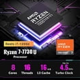 thumbnail image 4 of Dell Inspiron 15 3535 Touchscreen Laptop, 15.6 Inch FHD LED-Backlit Display, Business & Student, AMD Ryzen 7 7730U, 64 GB RAM, 2 TB SSD, Business & Students, Windows 11 Pro, Office Pro Lifetime, 4 of 5