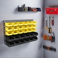 thumbnail image 7 of Wall Mounted Storage Bins Organizer Set, 30PCS Plastic Nut & Bolt Organizer with Pegboard, Screw Storage Bins for Garage, Workshop, Craft & Hardware Organization (Yellow & Black, Small), 7 of 7