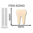 thumbnail image 2 of Unfinished Wood Tooth Shape - Tooth Fairy - Dentist - Craft - up to 46" DIY 12" / 3/4", 2 of 3