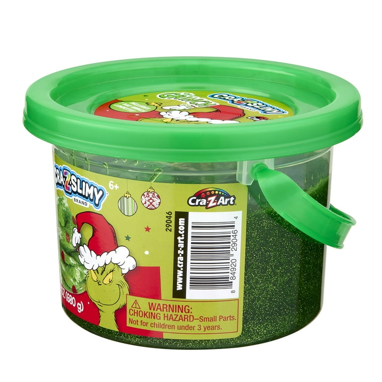 Cra-Z-Slimy Grinch Slime Green Glitter & Confetti 24oz Tub by Cra