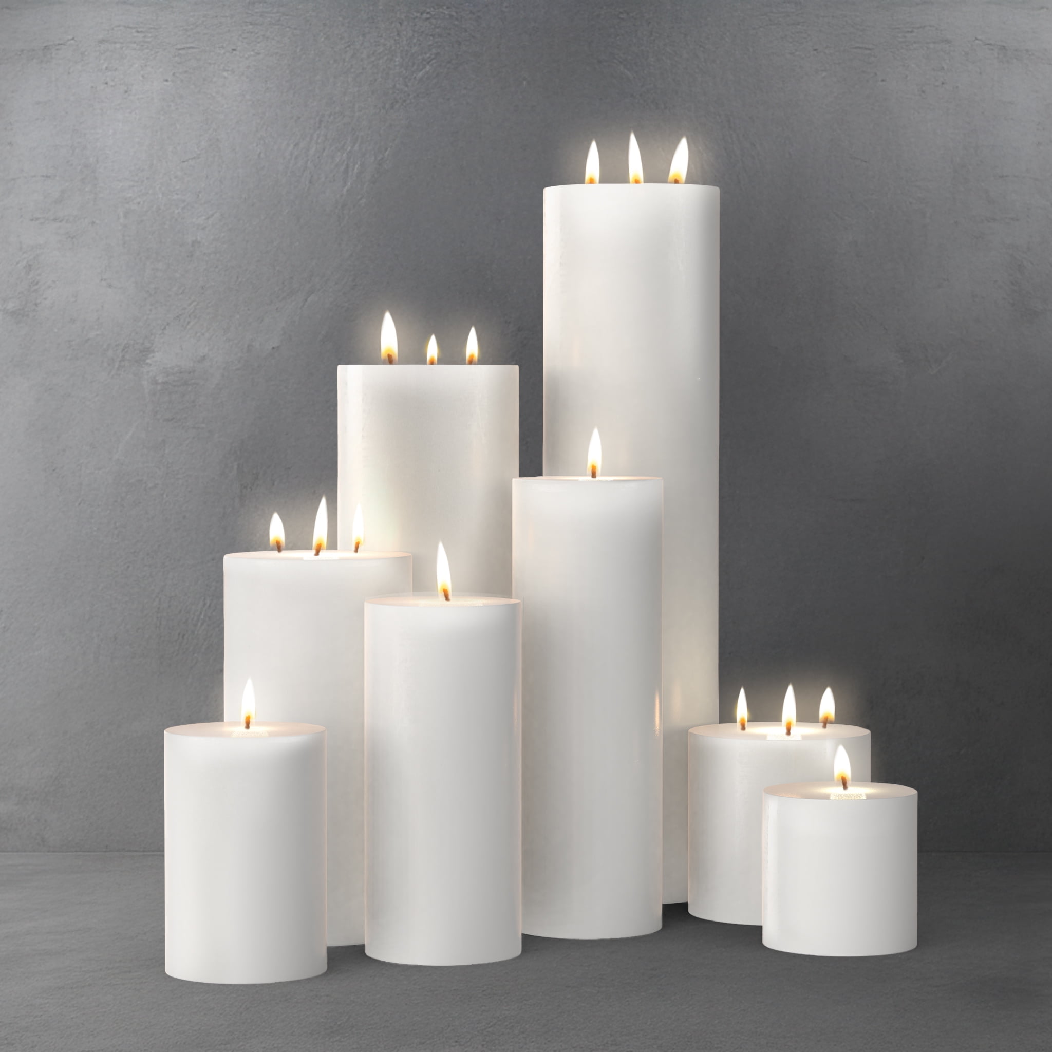 White Pillar Candles